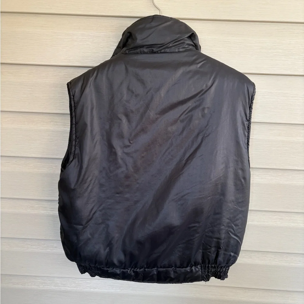 SNOWDRIFT vintage 80s black puffer ski vest warm sz M Men’s retro gorpcore EUC